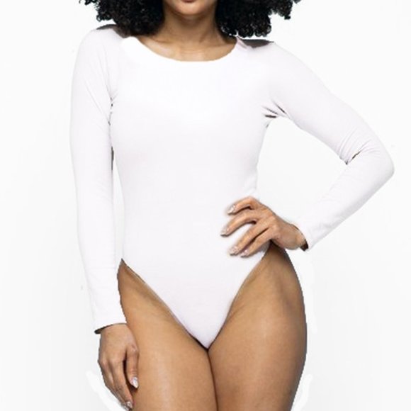 White Longsleeve Bodysuit - Picture 1 of 1